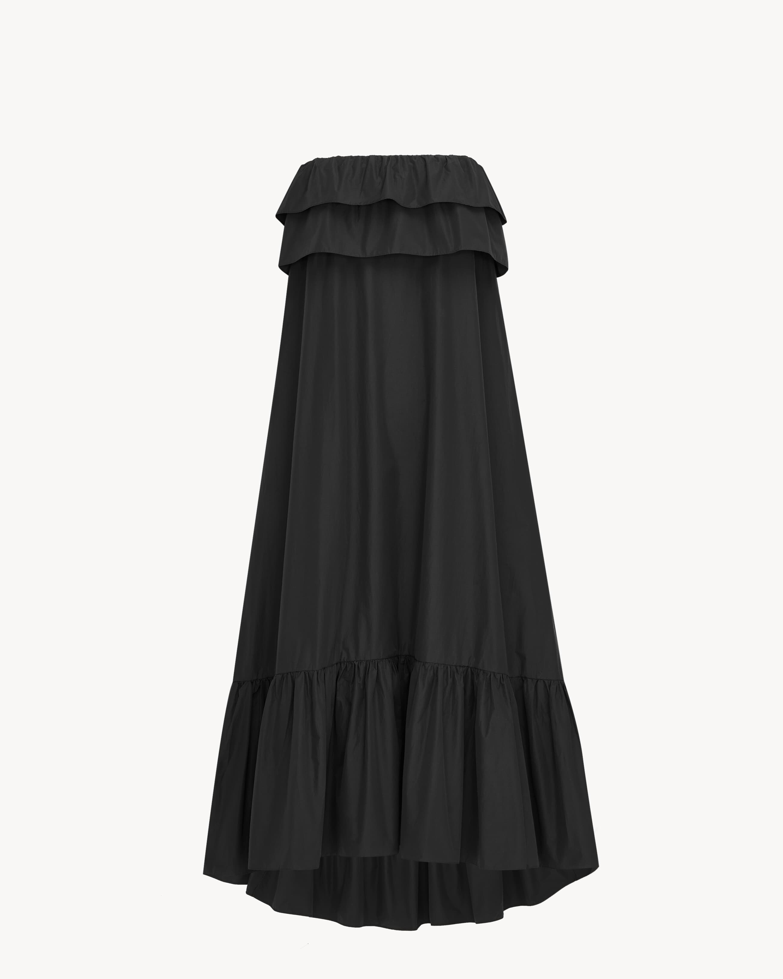 strapless dress in technical canvas