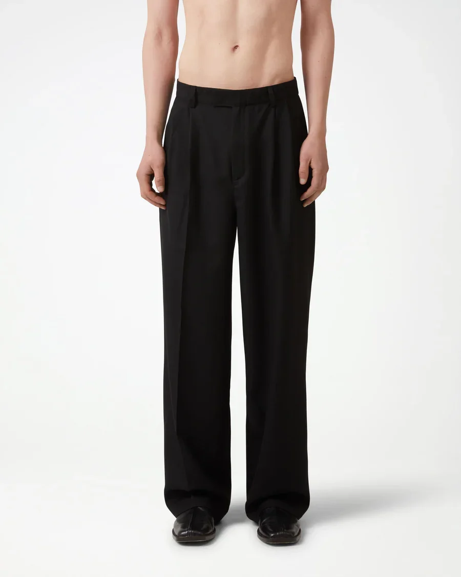 Forest Pleated Trousers - Black