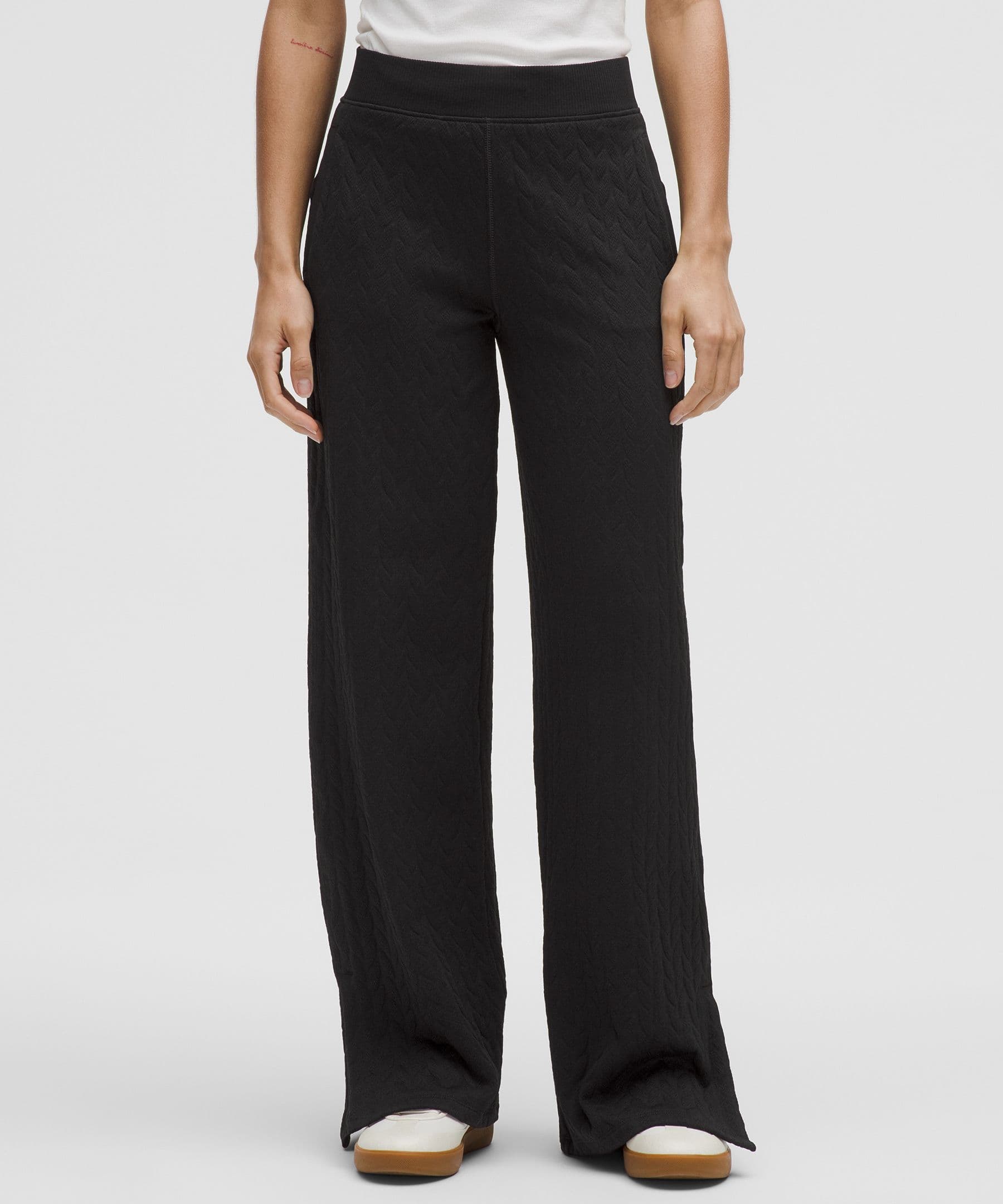 Engineered Warmth Cable-Knit Pant - Black/Black - 8